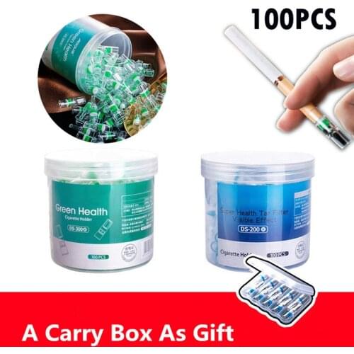 100Pcs Disposable Tobacco Cigarette Filter Smoking Reduce Tar Filtration Cleaning Filters 10PCS Cigarettes Holder Converter