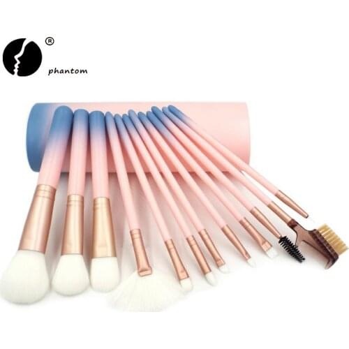 12pcs Gradient Color Makeup Brush Set Cheap Stuff Entry level Cosmetic Powder Foundation Eyeshadow Eyeliner Brush Kits Tools