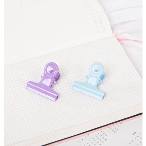 15pcs/set 30mm Candy Color Metal Clip Chancery Paper Documents Organizer Binder Clip School Office Accessories Stationery