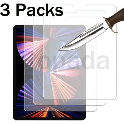 3 Packs Tempered Glass screen protector For iPad pro 12.9 2021 version 12.9'' Tablet Film