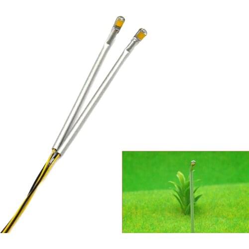 3V 1/500 Scale Model Light Warm White Street LED Lights Train Architectural Lamppost Building Landscape Layout Metal