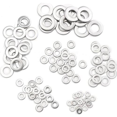 5-100pcs M1.6 M2 M2.5 M3 M4 M5 M6 M8 M10 M12 M14 M16 M18 M20 304 Stainless Steel Flat Washer Plain Gasket