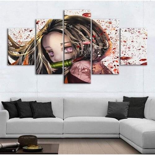 5 Panels Anime Manga Vampire Killer Pictures Prints Wall Art Canvas Painting for Home Decor Living Room Decor