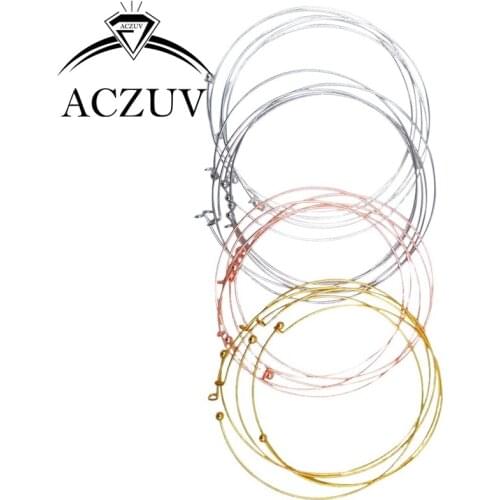 50pcs 1.2mm Wire 13cm Round Metal Collar Circle Ring Choker Necklace Findings Accessories CNW001