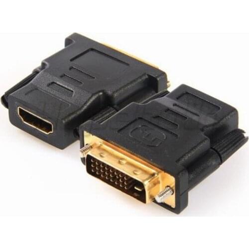 500pcs/lot 24+1 DVI Male to HDMI Female adapter Gold-Plated NEW M-F Converter For HDTV LCD New Arrival