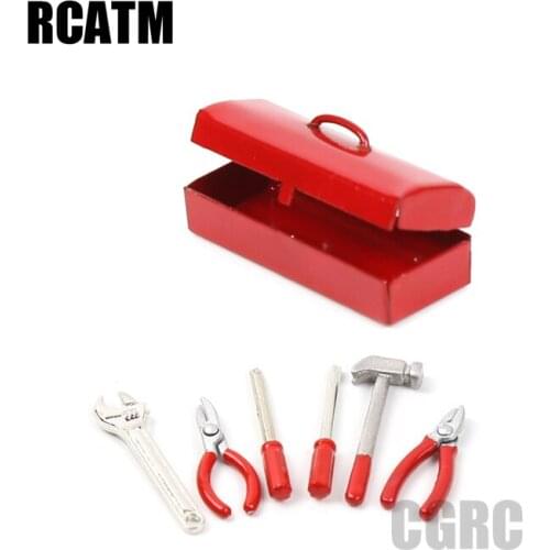 RC Crawler 1:10 Accessories Mini Hammer Wrench Tools Box for TRX-4 Tamiya CC01 D90 D110 TF2 Axial SCX10 RC4WD RC Car