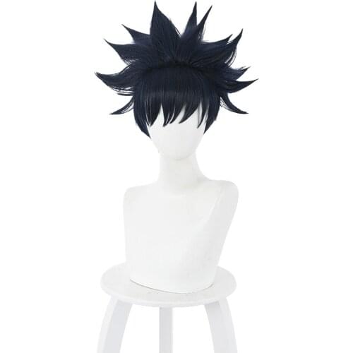Anime Jujutsu cos Kaisen Fushiguro Megumi Cosplay Wig 30cm Short Heat Resistant Synthetic Hair Halloween Party Wigs