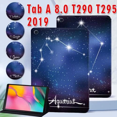 Tablet Cover Case for Samsung Galaxy Tab A SM-T290 T295 8.0 Inch Leather Folding Stand Cover for T290 T295 2019