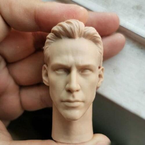 Blank 1/6 Scale The Matrix Keanu Reeves Head Sculpt Unpainted Fit 12" Figure