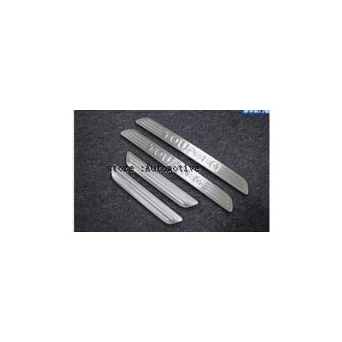For Volkswagen TOUAREG Stainless Steel Door Sill Scuff Plate Welcome Pedal, for 2011-2015,4pcs/set