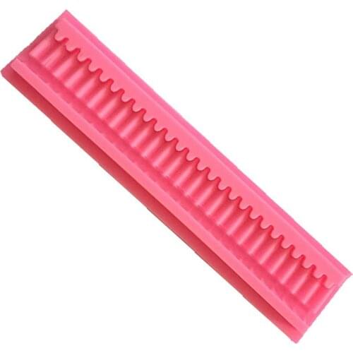 Kapmore 1pc Food Grade Silicone Lace Cake Mold Non-Stick Rectangle Lace Cake Border Fondant Mold DIY Baking Tools Accessories