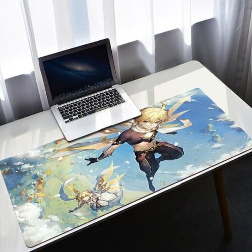Mouse Pad Computer Deskpad Mat Pc Gamer Complete Xl Gaming Keyboard Pads Accessories Table Desk Cute Deskmat Genshin Impact