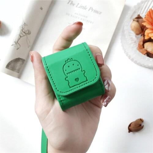 Cute Dinosaur Leather Cartoon Case For Apple AirPods 1/2 Charging Shell Earphone Protection Cover Box for Airpods Pro Cover
