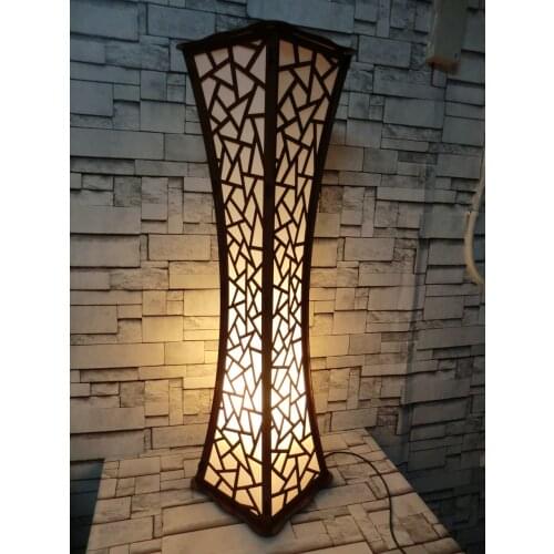 Lambader Modern Köşe Zemin Aydınlatma Kendi İmalatımız Lazer oyma 100x25 cm