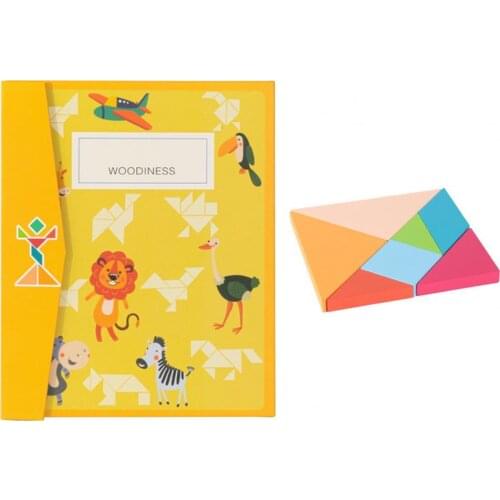 Magnetic Geometric Shape Tangram Puzzles Building Blocks Early Educational Toy Math Learning Aid