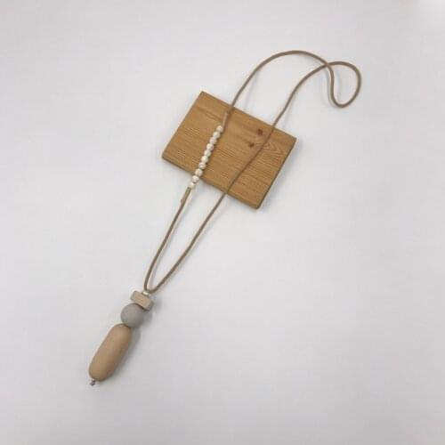 Kara&Kale Boho Fashion Jewelry Sweater Chain Long Necklace Pendants Suede Cord Resin Stone&Wood Beads Necklace Women Accessories