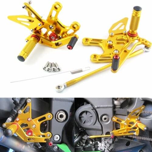 Motorcycle CNC Adjustable Rear Set Rearsets Footrest Foot Rest For KAWASAKI ZX10R 2008 2009 2010