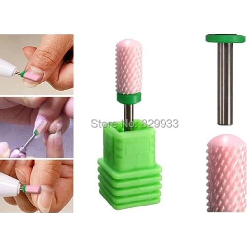 1 PC Pink Ceramic Nail Bits Barrel Ball Pro Nail Art Tool For Electric Manicure Pedicure Manicure Teeth Whitening Dentist Drill