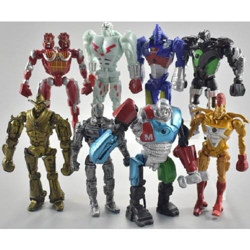 Real Steel Zeus Atom Midas Adam Raider Robot Model Toys Gift Action Figure 8pcs/set 13cm