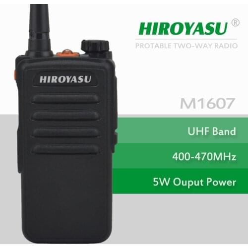 Cheap walkie Talkie HIROYASU M1607 UHF 400-470MHz 16Channels Portable Two-Way Radio