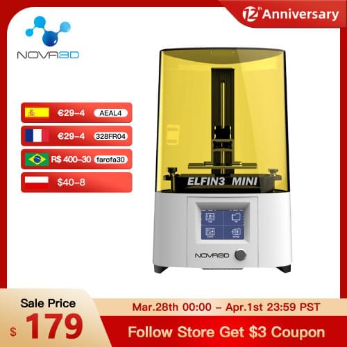 NOVA3D 2021 Newest ELFIN3 MONO 3D Printer 5.5" LCD Monochrome Screen SLA 3d Printing APP Remote Control impresora 3d принтер