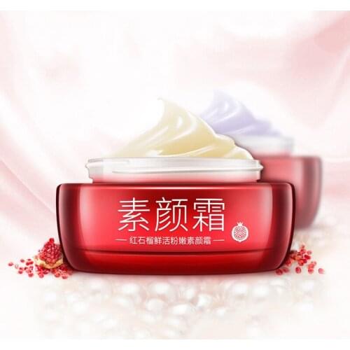 OneSpring Pomegranate Face Foundation Cream Skin Care Concealling Whitening Moisturizing Day Cream Anti-Aging Anti Wrinkle 50g