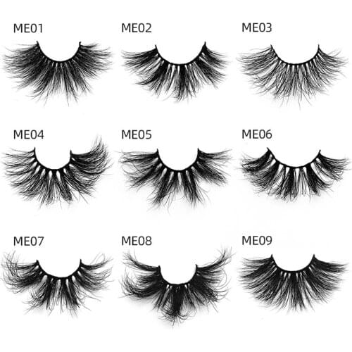 Wholesale 5D Mink Eyelashes 1 Pair 25 mm Super Fluffy Mink Wispy With Box Dramatic Volume Messy Long 25mm 3d Mink False Lashes