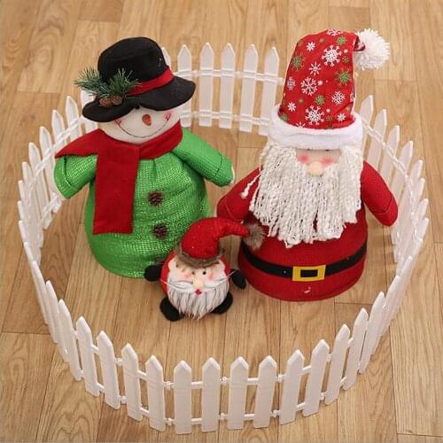 10pcs Plastic Fence Courtyard Indoor Garden Fence Kindergarten Flower Garden Vegetable Small Fence DIY Christmas Decoration