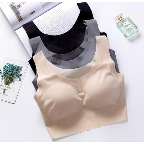 Sexy Seamless Bra Comfort Padded Sports Yoga Underwear Women Push Up Bra Solid Color S-XL