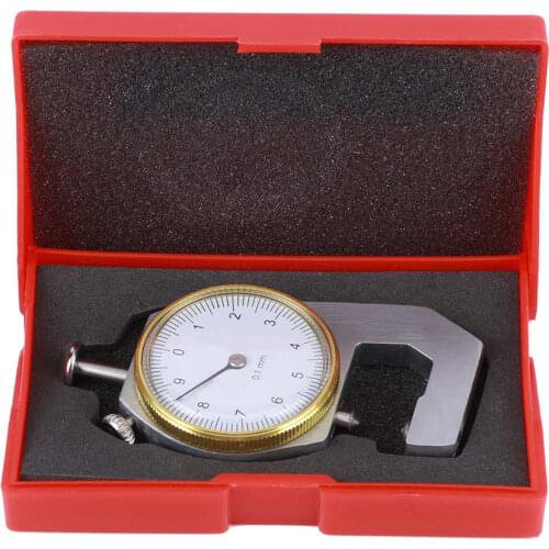Thickness Gauge Round Dial Accuracy Measuring Tool Flat Pointed Head Range of 0-10 mm 0-20mm