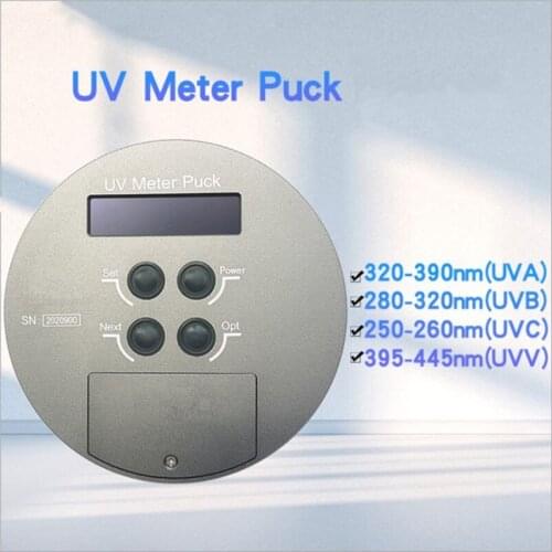 UV Meter Puck Testing UVA UVB UVC UVV Illumination Power Detector