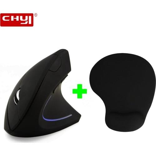 Wireless Ergonomic Mouse USB Optical Right Hand Vertical Mause LED Backlit 1600DPI Office PC Gamer Mice Wrist Healthy For Laptop