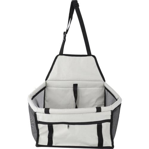 Breathable Car Pet Dog Seat Cover Oxford Fabric Pet Carrier Mesh Basket Car Waterproof Dog Seat (Gray)