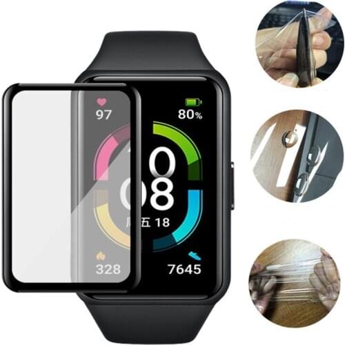 For Huawei Honor Band 6 Protective Film 3D Curved Edge Soft Screen Protector Anti Blue Ray Film For Honor Band 6(Not Glass)
