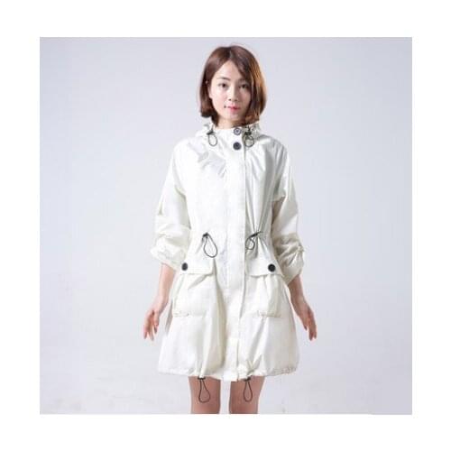 Lady Portable Travel Trench Raincoat Women Jacket Rain Coat impermeable para lluvia capa de chuva feminino abrigo chaqueta mujer