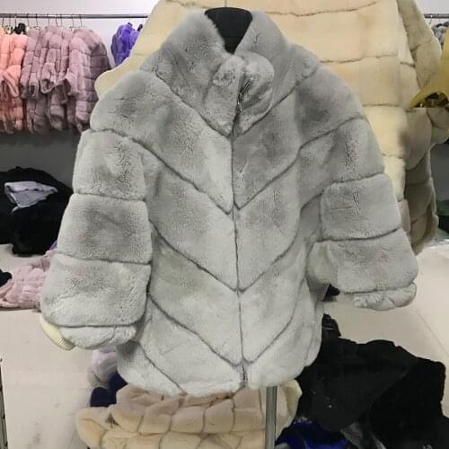 Winter Fur Jacket Women Coat 2020 New Fashion Cropped Bat Sleeve Design Warm Outwear Fast Shipping