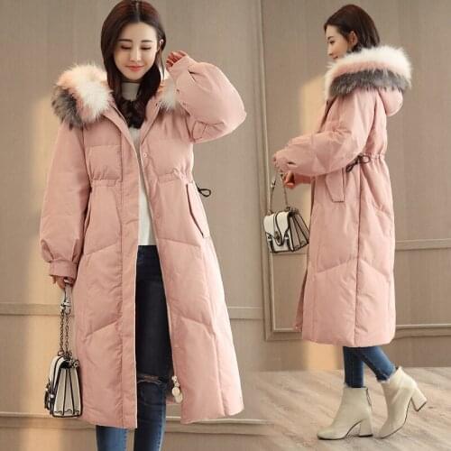 Winter Cotton-padded Clothes Woman 2019 Heavy Seta Lead Long Fund Down Cotton Chalaza Skinny Cotton-padded Jacket Loose Coat