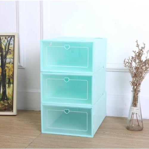 1pc Shoe Box Storage Transparent Shoe Boxes Thickened Dustproof Shoes Organizer Box Can Be Superimposed Combination #P2
