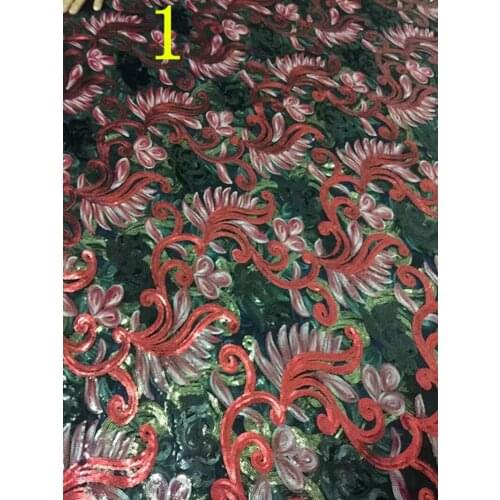 125-130cm mesh base flora motif sequined fabric, 8 colors available, XERY-JHC161227D