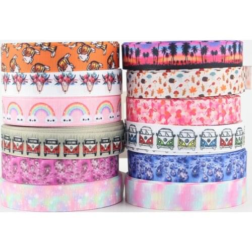 5/8" 16mm Cartoon chatacter printed grosgrain ribbon set gift wrapping Handmade DIY Accessories diy bows ribbons for girls
