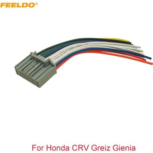 FEELDO 1PC Car Stereo Audio Radio Wiring Harness Adapter For Honda CRV Greiz Gienia Envix CD Player Plug Cable #CT926