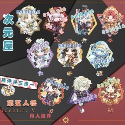 Anime Identity V Joseph Desaulniers Jack Eli Clark Vera Nair Tracy Reznik Acrylic Keychain Pendant Keyring Toy Badge Brooch Pins