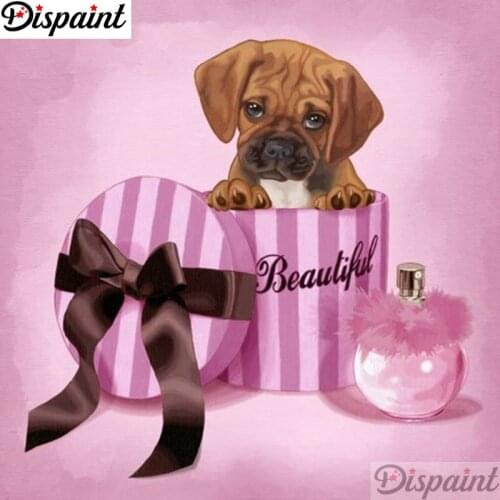 Dispaint Full Square/Round Drill 5D DIY Diamond Painting "Animal dog" Embroidery Cross Stitch 3D Home Decor A12299