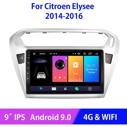 Android 9.0 Car Radio Multimidia Video Player For Citroen Elysee 2014 2015 2016 Quad-Core 2GB+32GB Mirror Link Carplay Bluetooth