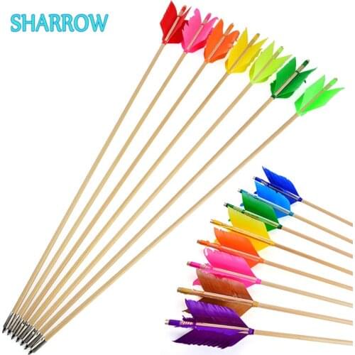 10pcs 32inch Wood Arrow Handmade Turkey Feathers Arrow Shaft Length 80cm Diameter 8.5mm for Shooting Target Hunting Accessories