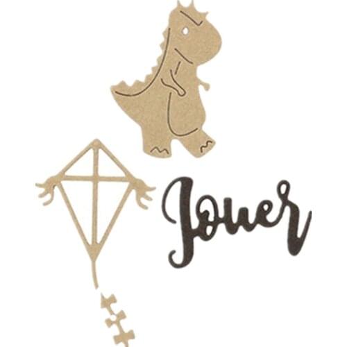 Childhood Games Mini Cartoon Dinosaur Kite Metal Cutting Dies Stencils for DIY Scrapbooking Album Stamp Card Embossing New 2019