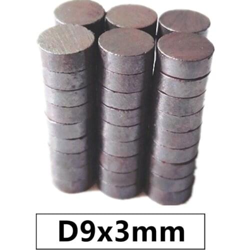 50pcs/lot Y30 Disk Ferrite Magnet 9*3 mm Permanent magnet 9mm x 3mm Black Round Speaker 9x3 mm