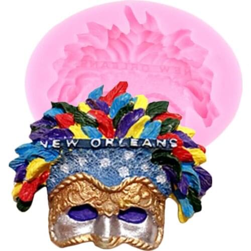 DIY Prom Mask Silicone Molds 3D Craft Resin Polymer Clay Mould Fondant Cake Decorating Tools Candy Chocolate Gumpaste Moulds