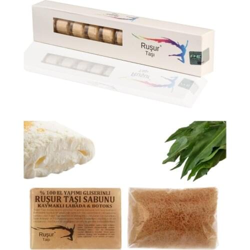 E2 1 Box Ruşur Stone And Ruşur Stone Soap Creamy Labada Fiber 100 Handmade