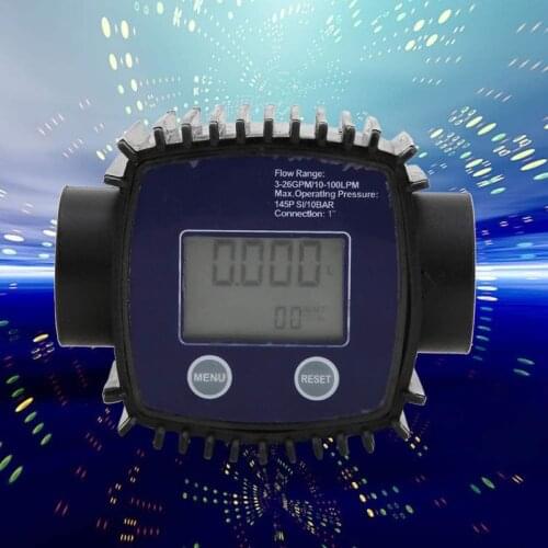 Electronic Digital Flowmeter Turbine Flow Meter Liquid Water Meter Fuel Meter Gas Die-sel Fuel Oil Flowmeter LCD Display